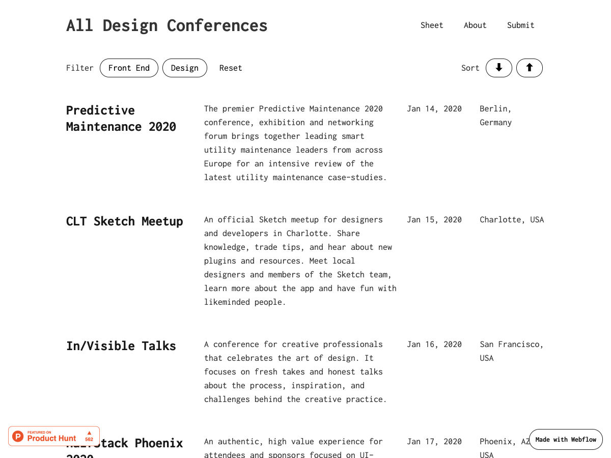 Popular design news of the week: January 6, 2020 - January 12, 2020 conferences