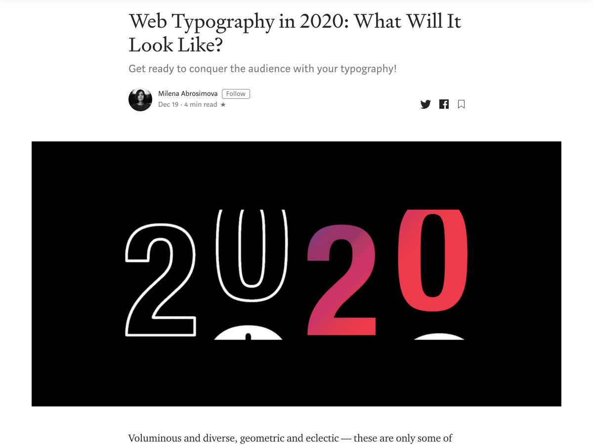 Popular design news of the week: December 16, 2019 - December 22, 2019 typography 6