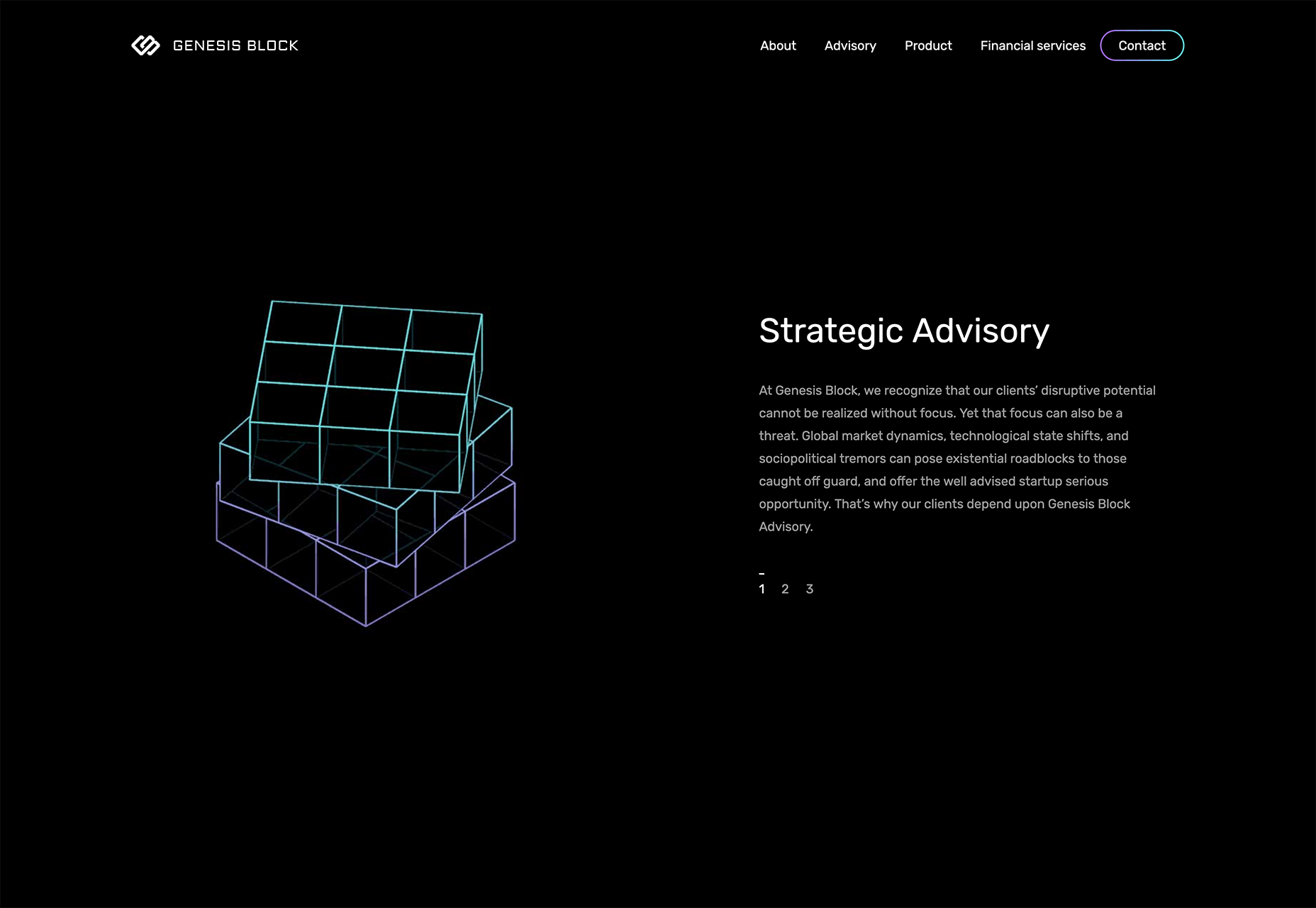 20 Freshest Web Designs, October 2019 006-genesisblock