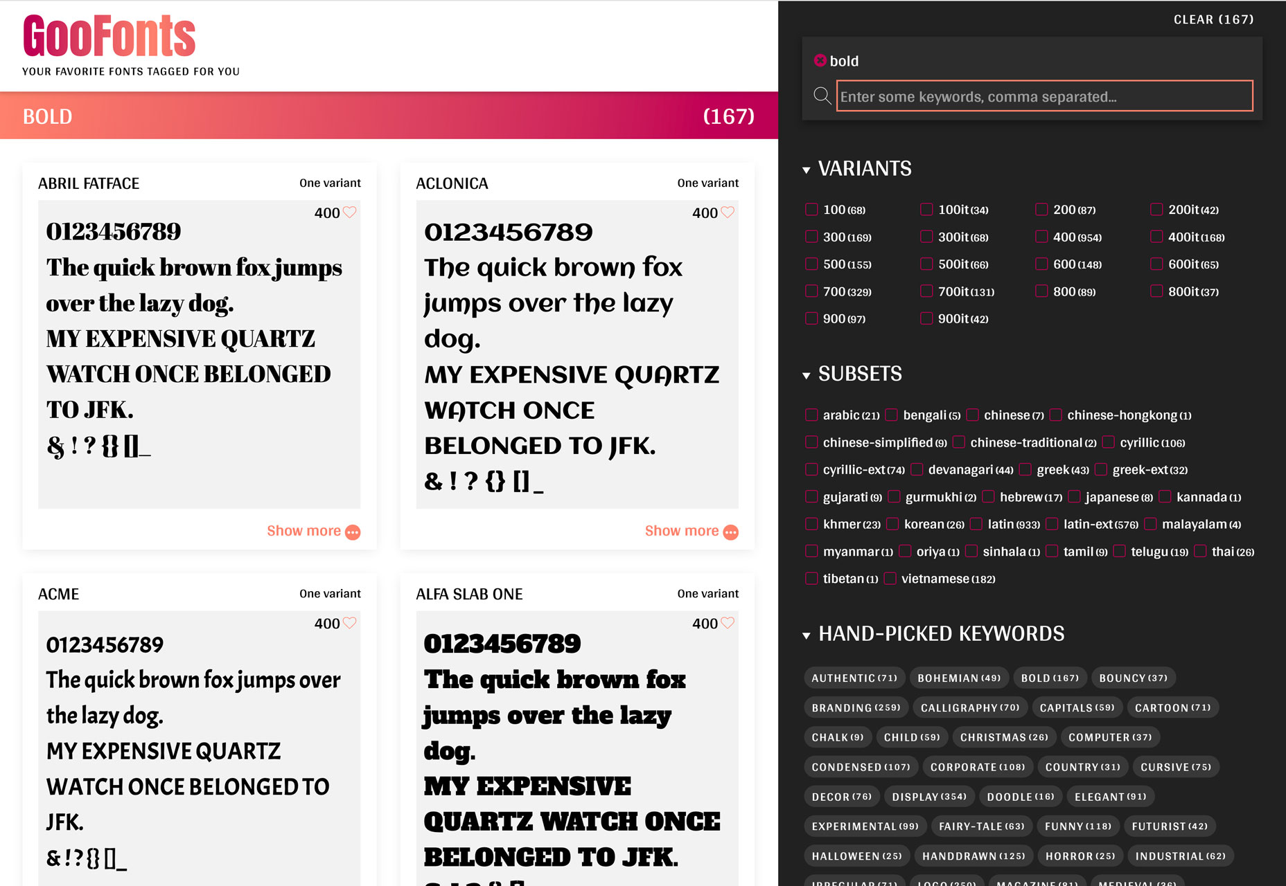Exciting New Tools for Designers, December 2019 goofonts