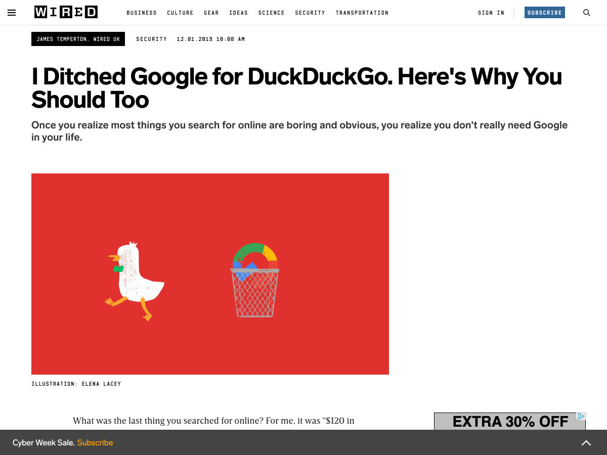 Popular design news of the week: December 2, 2019 - December 8, 2019 duckduckgo 1