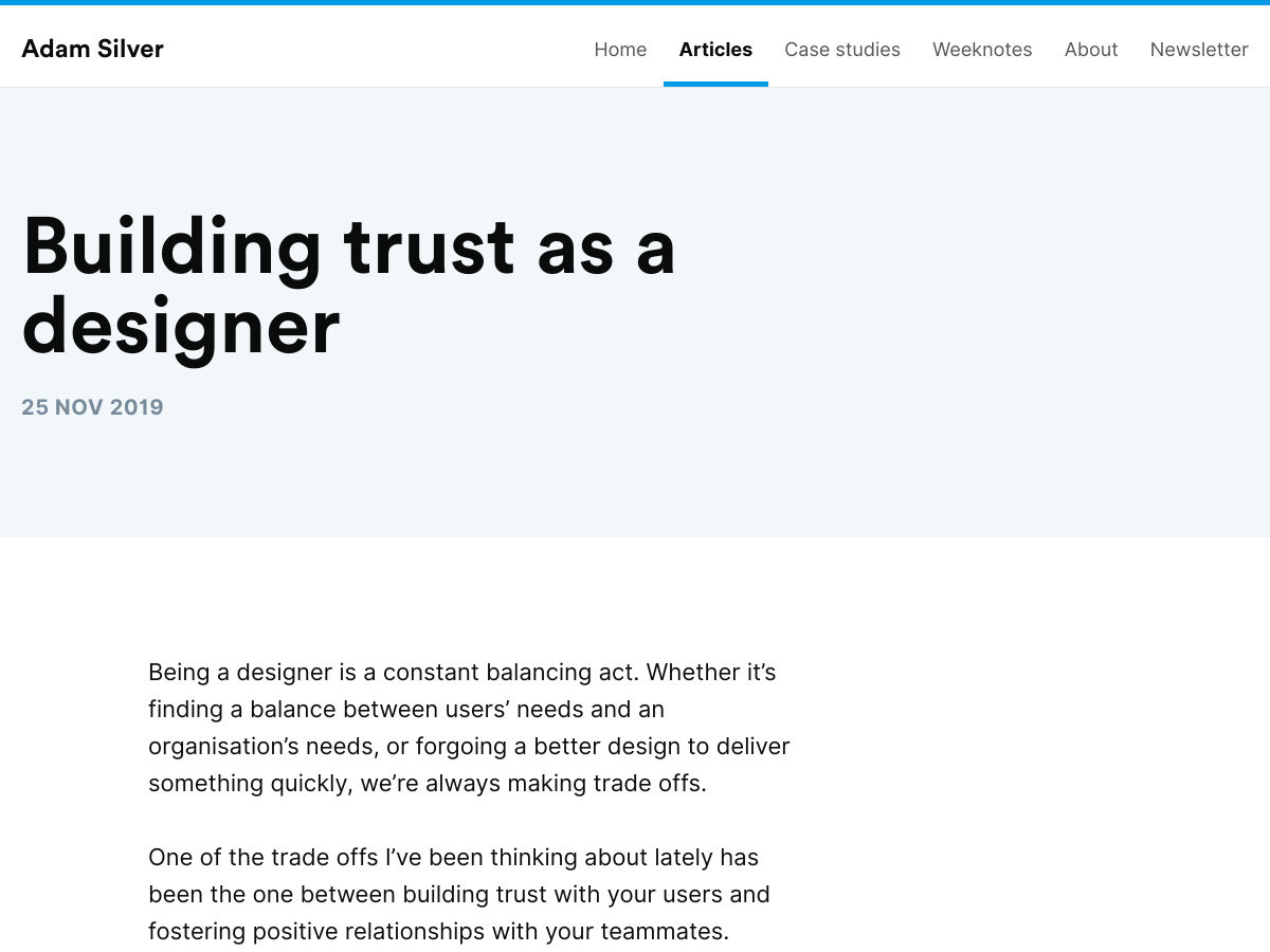 Popular design news of the week: November 25, 2019 - December 1, 2019 trust