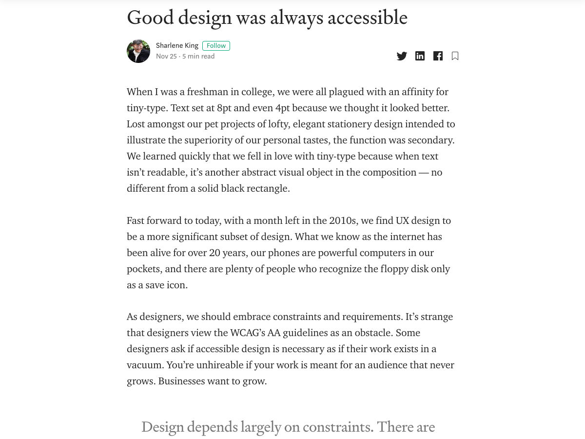 Popular design news of the week: November 25, 2019 - December 1, 2019 accessible 3