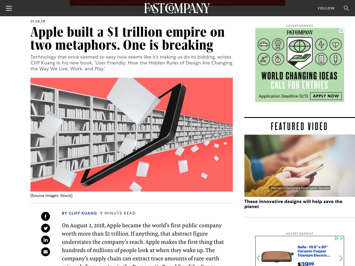 Popular design news of the week: November 18, 2019 - November 24, 2019 metaphors
