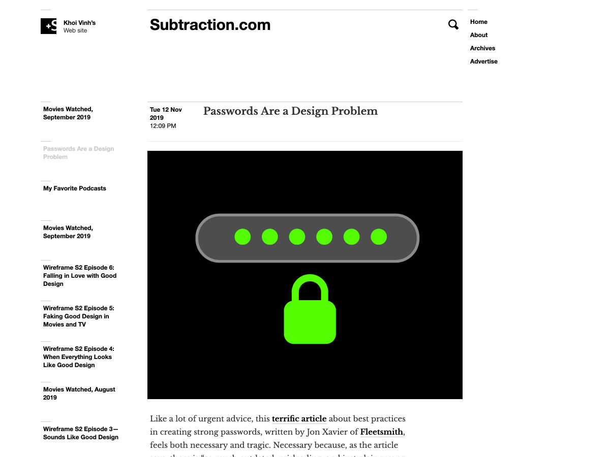 Popular design news of the week: November 18, 2019 - November 24, 2019 passwords 1
