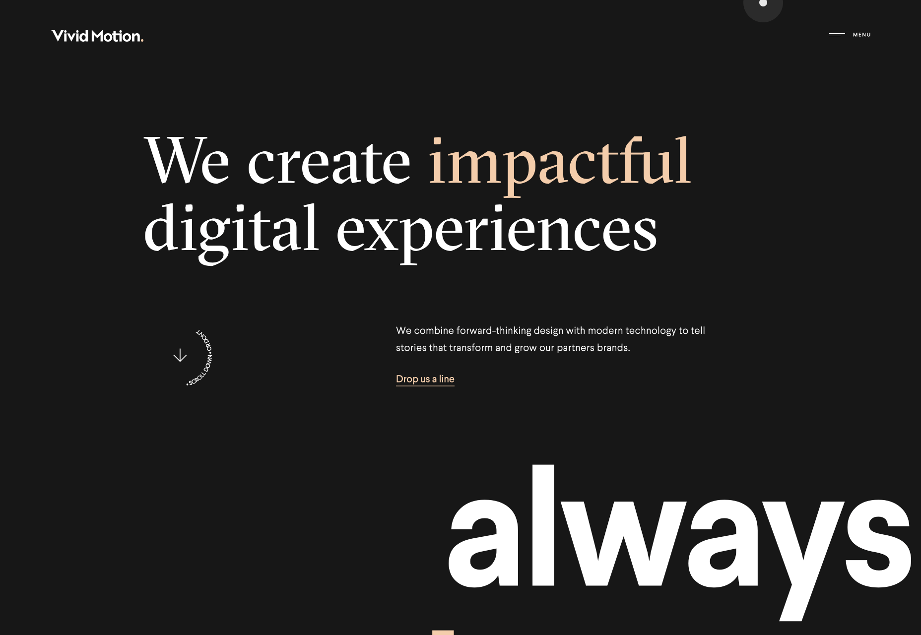 Introducing 15 Best New Portfolios, November 2019 vivid_motion