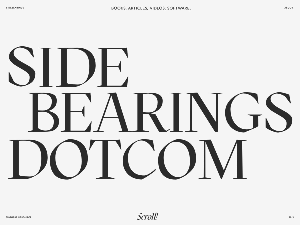 Popular design news of the week: November 4, 2019 - November 10, 2019 sidebearings