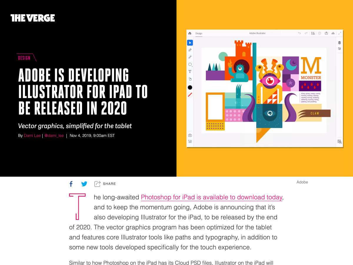 Popular design news of the week: November 4, 2019 - November 10, 2019 illustrator