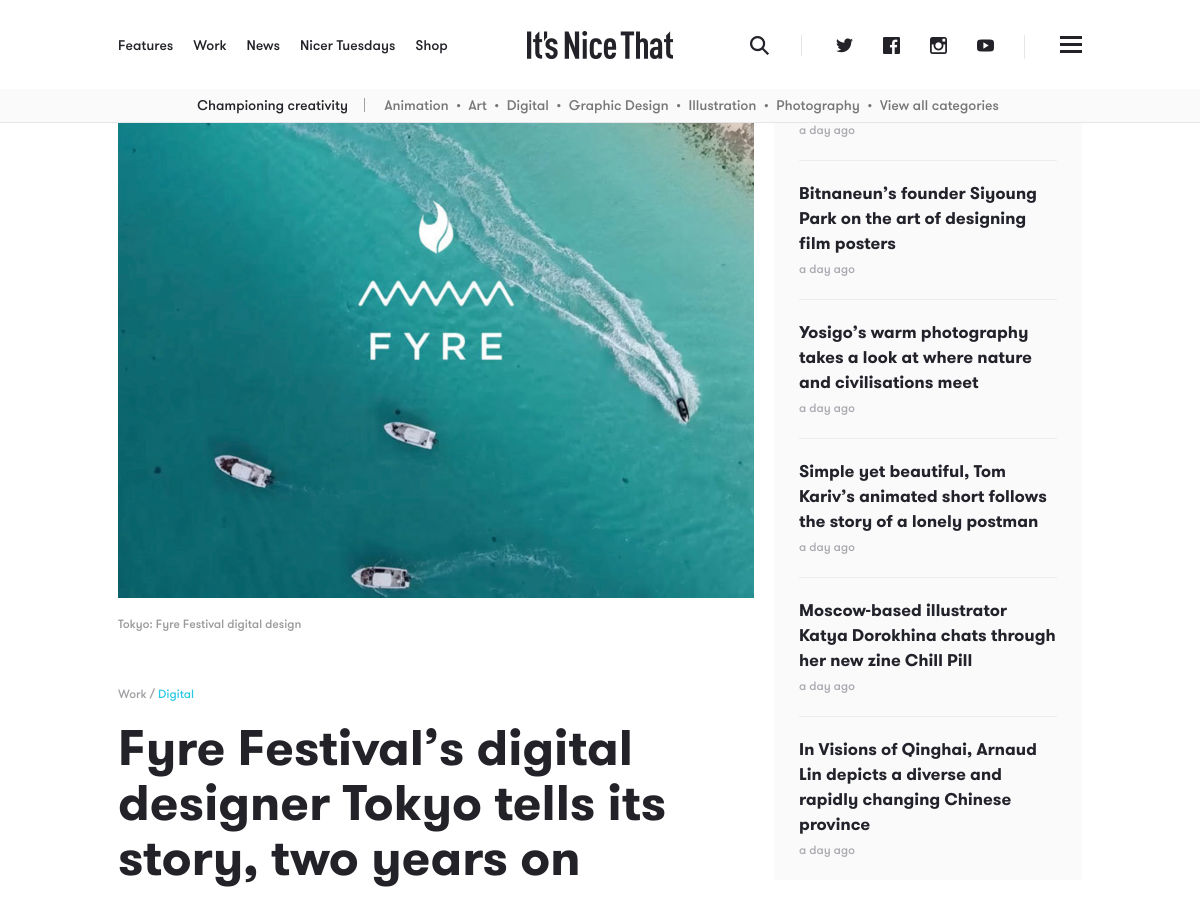 Popular design news of the week: October 21, 2019 - October 27, 2019 fyre