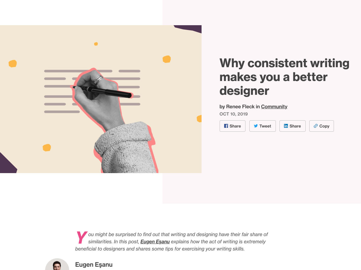 Popular design news of the week: October 14, 2019 - October 20, 2019 writing 1