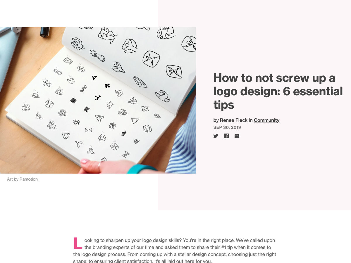 Popular design news of the week: September 30, 2019 - October 6, 2019 screwup