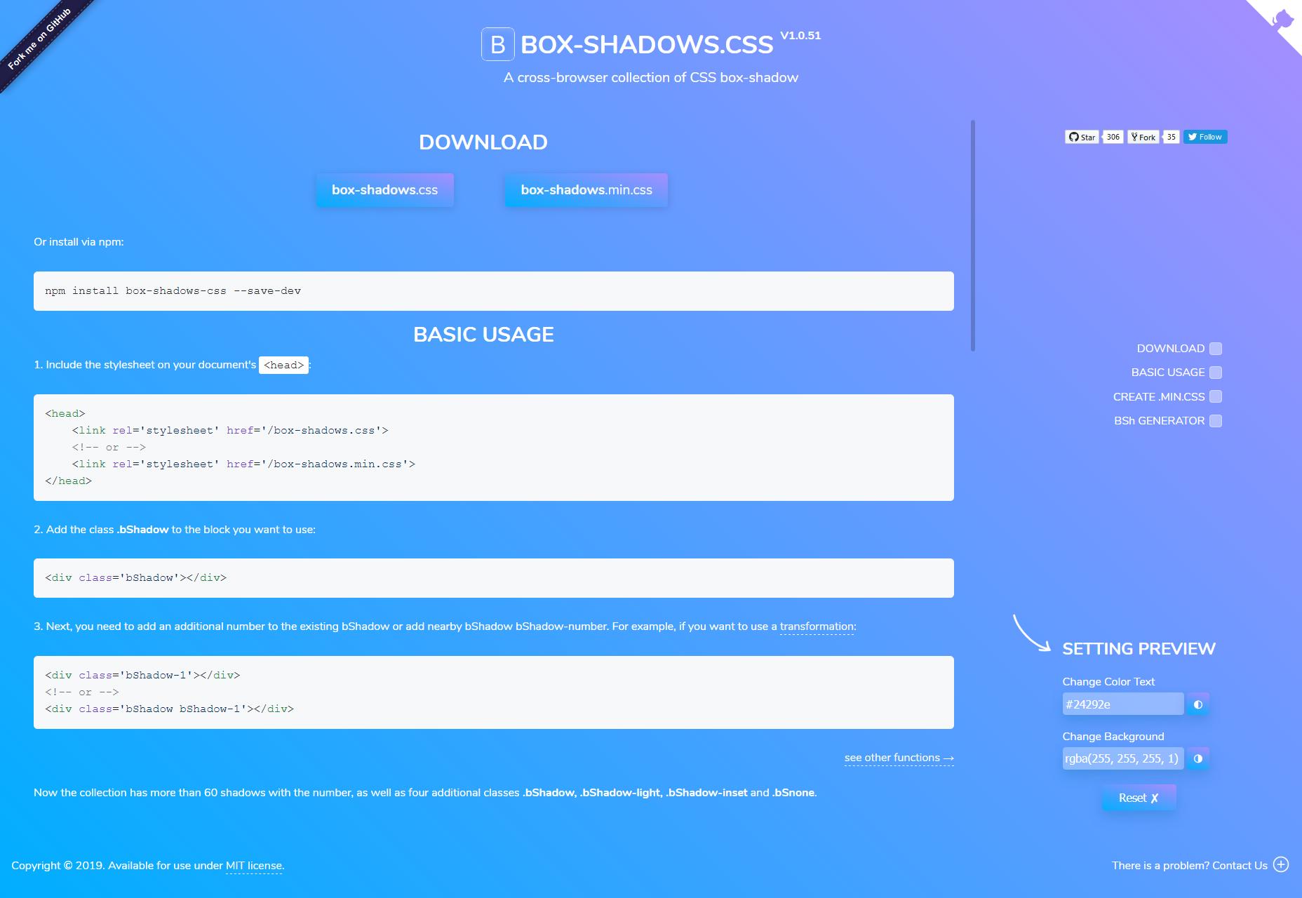 15 Best CSS Libraries for 2019 07-boxshadow