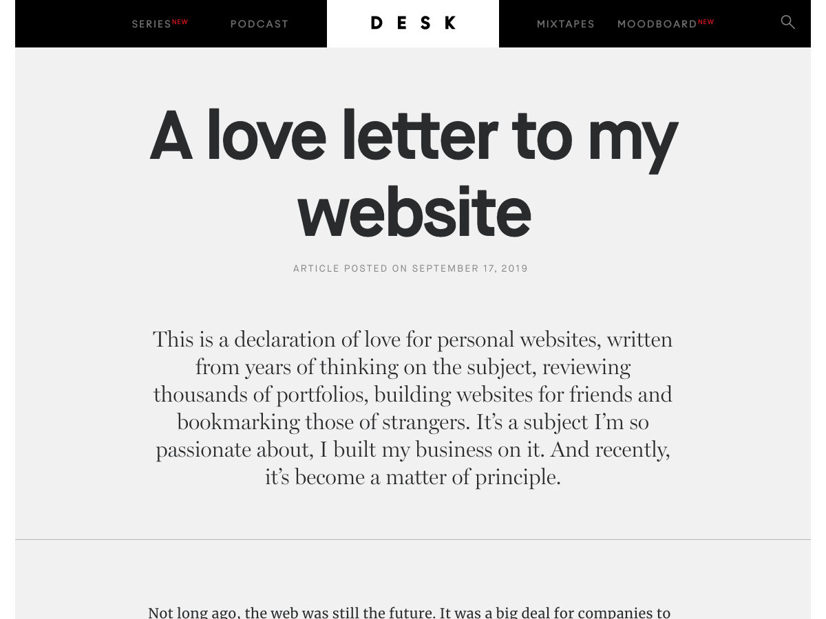 Popular design news of the week: September 16, 2019 - September 22, 2019 loveletter