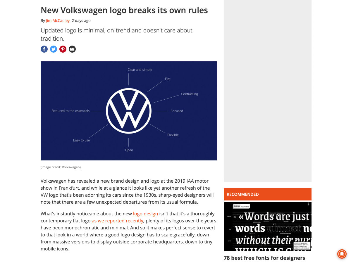 Popular design news of the week: September 9, 2019 - September 15, 2019 vw