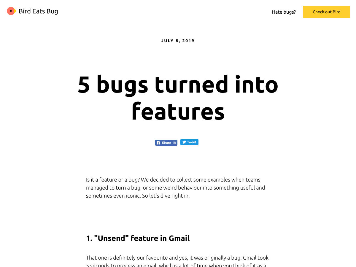 Popular design news of the week: September 9, 2019 - September 15, 2019 bugs