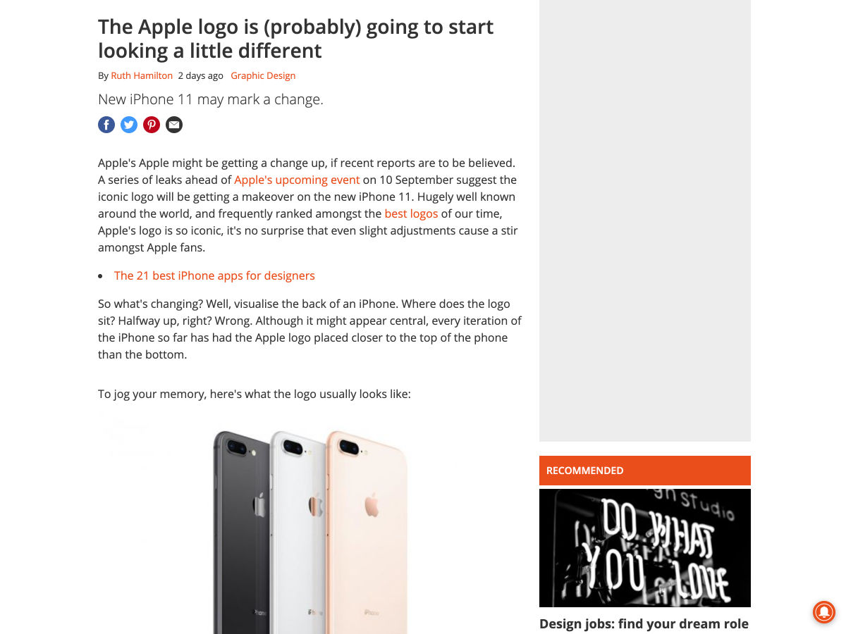 Popular design news of the week: September 2, 2019 - September 8, 2019 apple 3