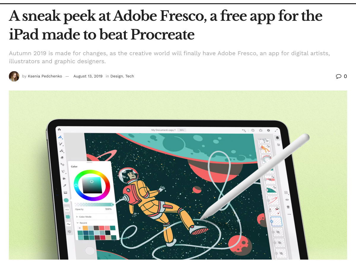 Popular design news of the week: August 12, 2019 - August 18, 2019 fresco 1
