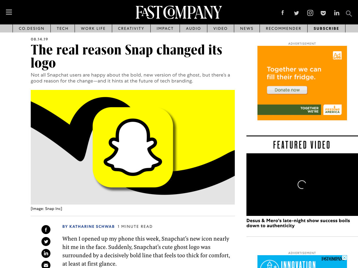 Popular design news of the week: August 12, 2019 - August 18, 2019 snap