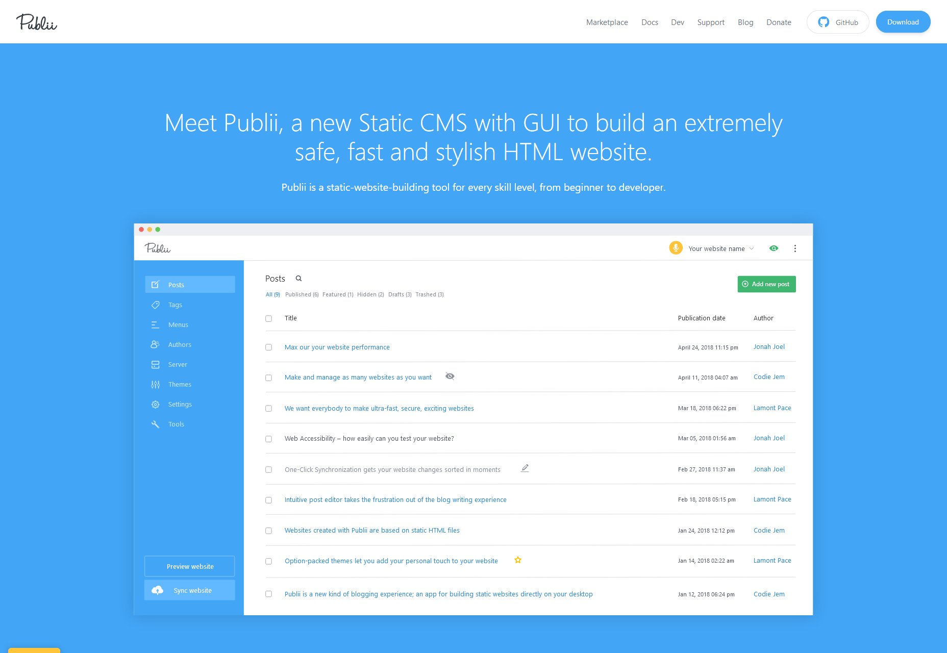 12 Best CMS for 2019 publii