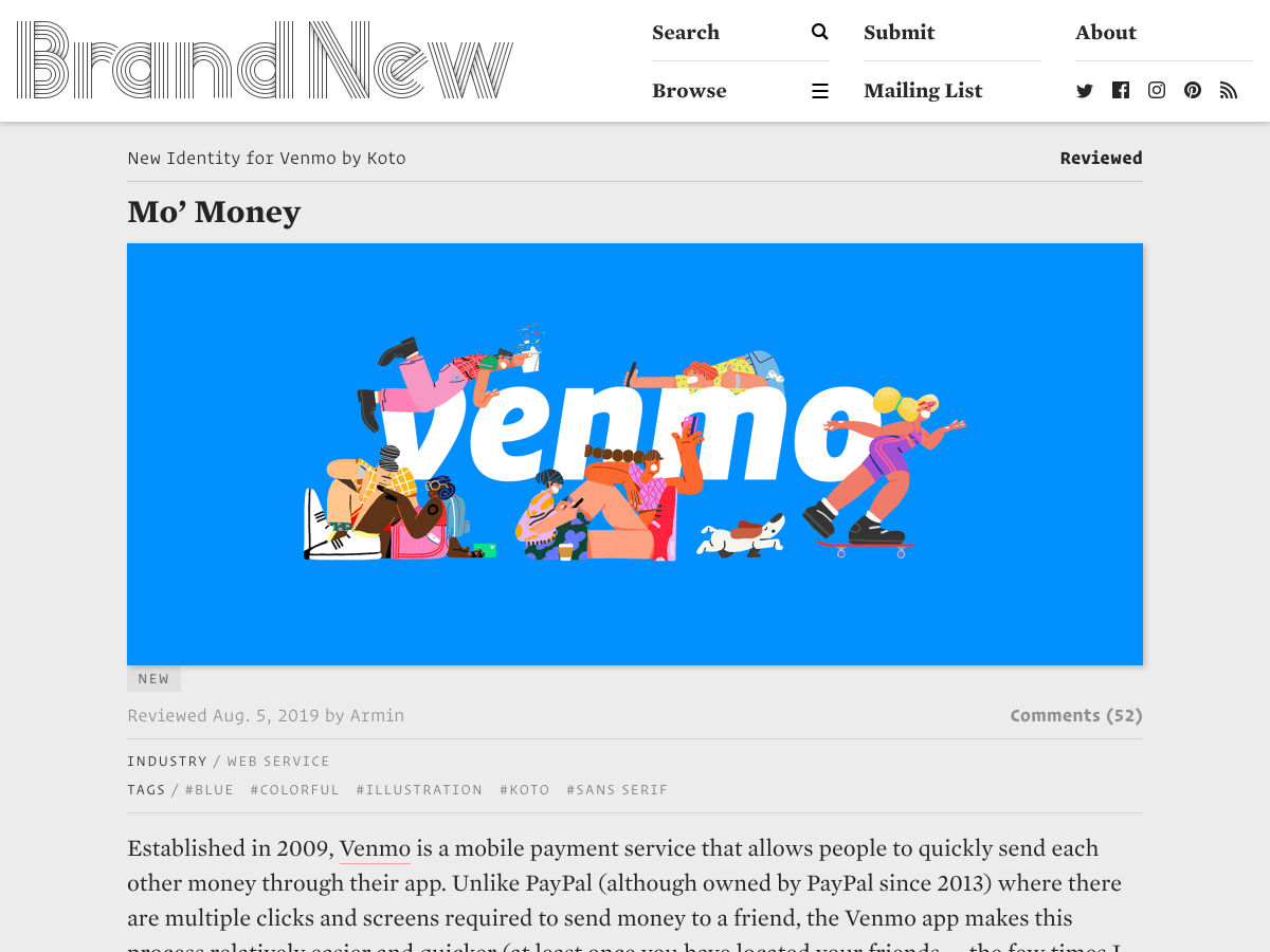 Popular design news of the week: August 5, 2019 - August 11, 2019 venmo