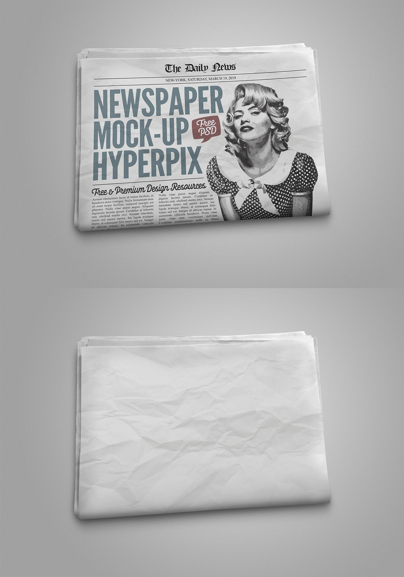 Free Download: Newspaper Mockup mock2