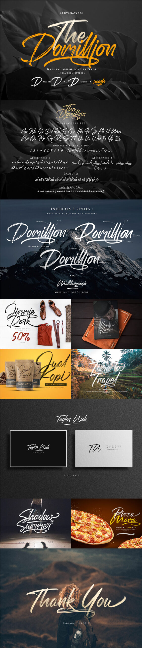 Free Download: The Domillion Brush Font d11