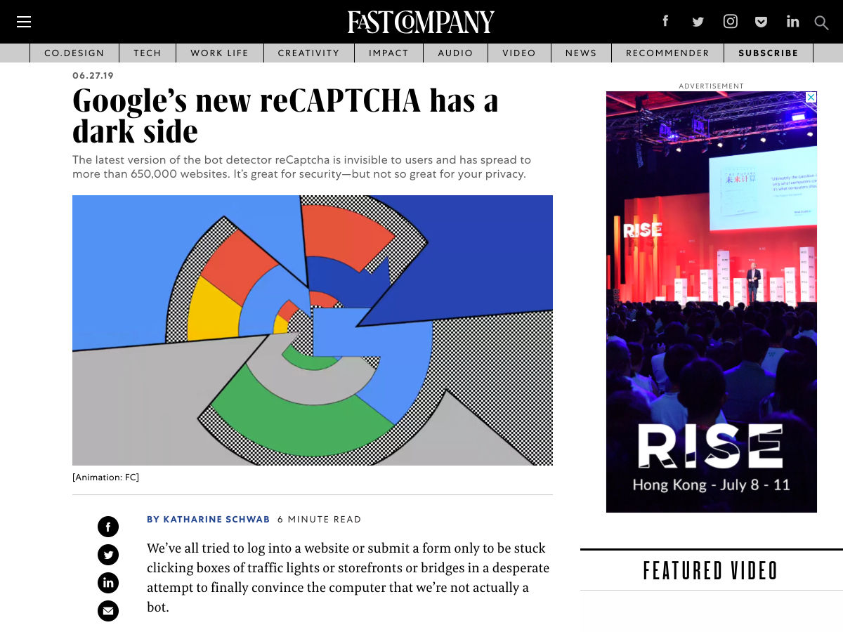 Popular design news of the week: June 24, 2019 - June 30, 2019 recaptcha 1