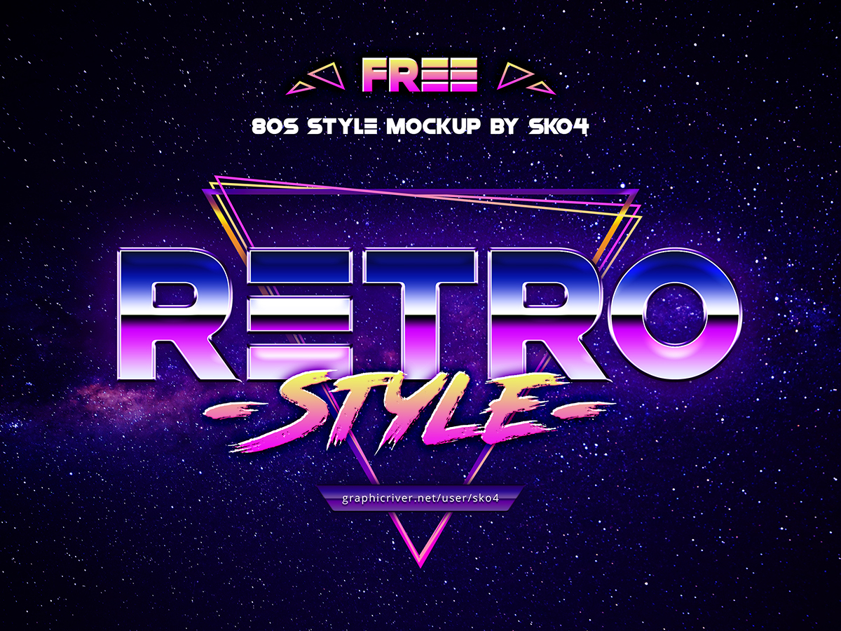 Free Download: 80s Retro Vibe Mockup retro80