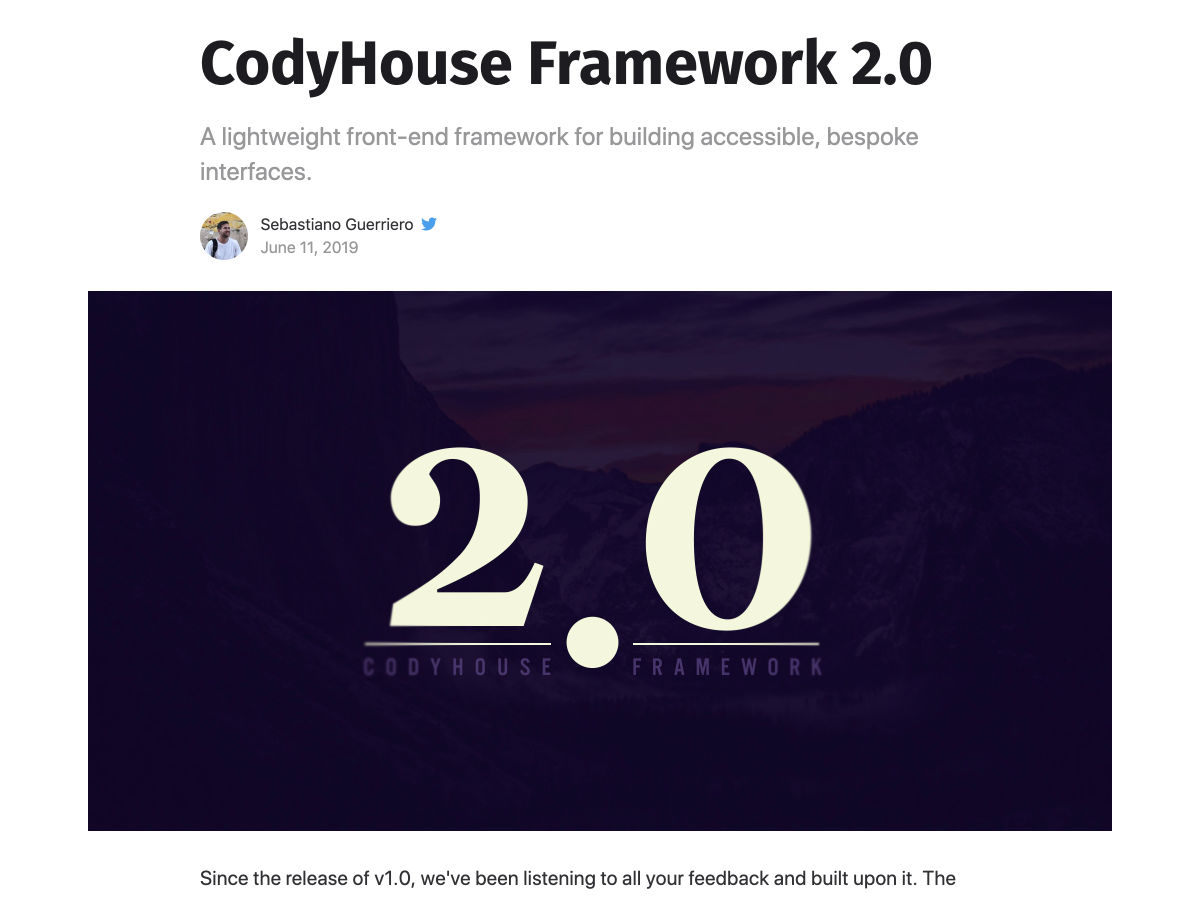 Popular design news of the week: June 10, 2019 - June 16, 2019 codyhouse