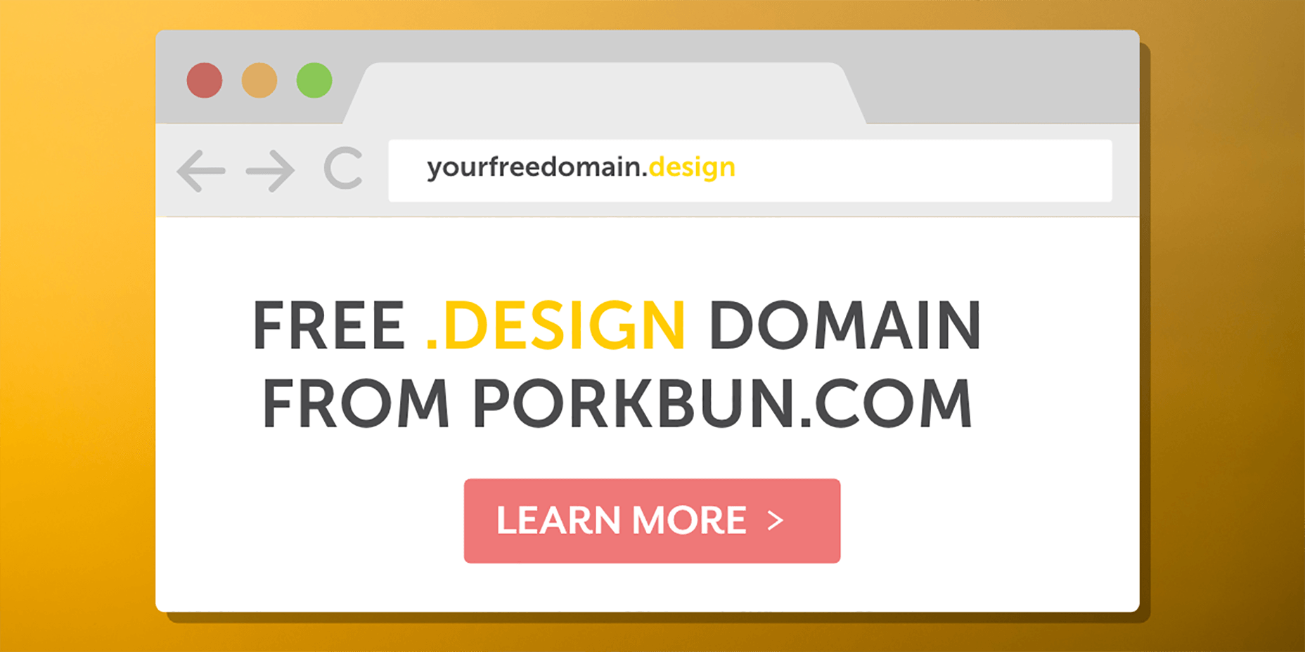 Claim Your Free .design Domain porkbun_2