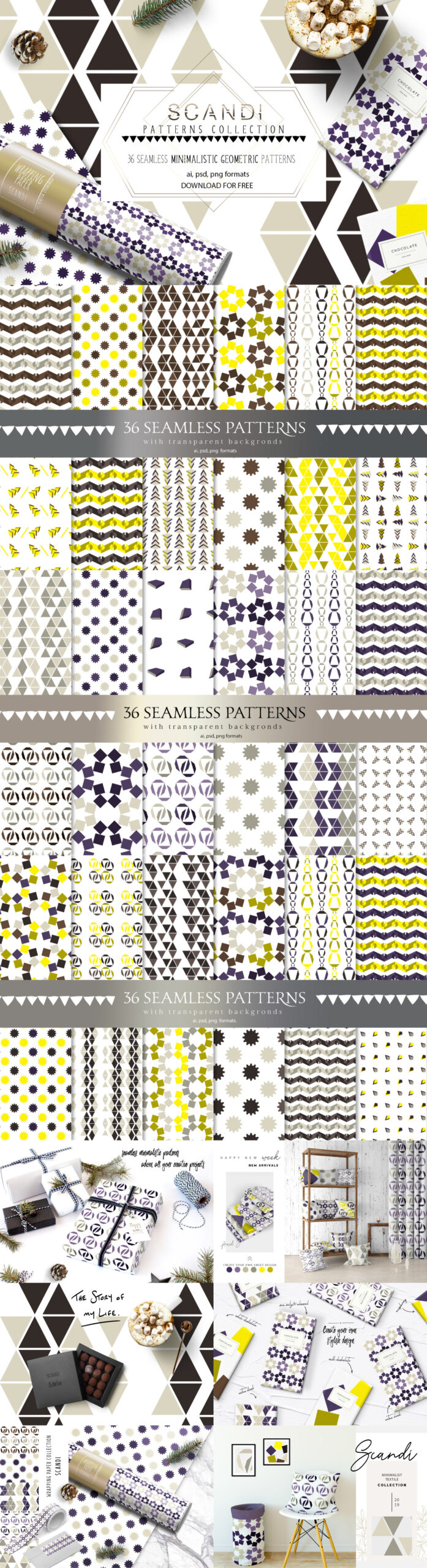 Free Download: Scandi Patterns Collection s1