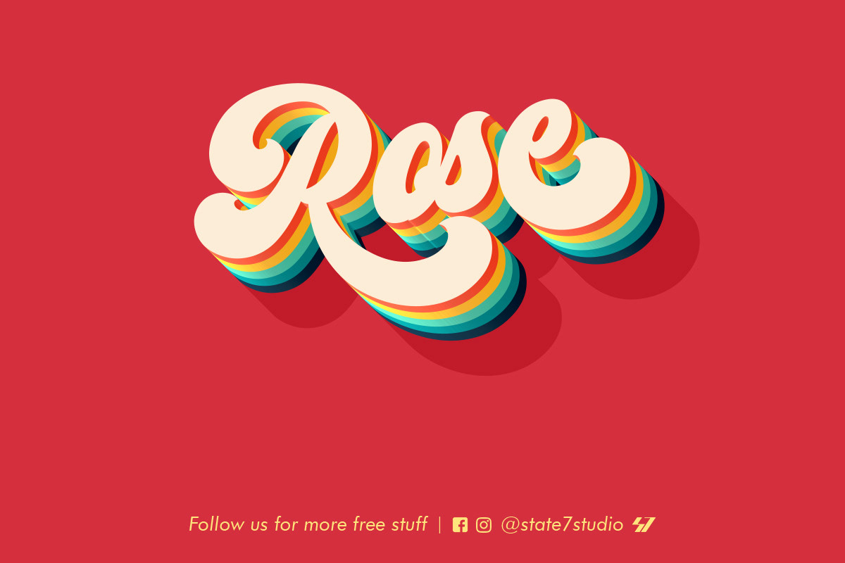 Free Download: Rose Text Effect rose