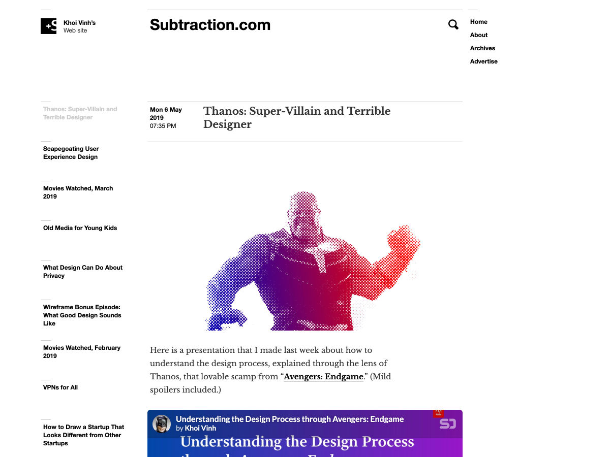 Popular design news of the week: May 6, 2019 - May 12, 2019 thanos