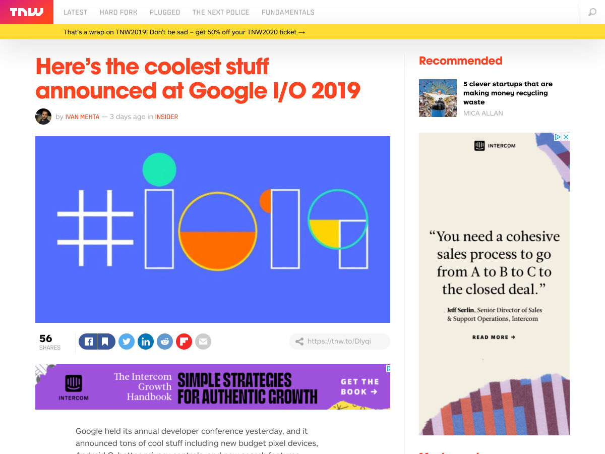 Popular design news of the week: May 6, 2019 - May 12, 2019 googleio