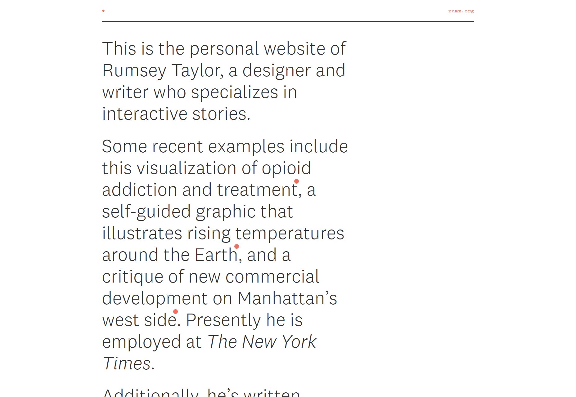 20 Best New Portfolios, May 2019 17-rumsey