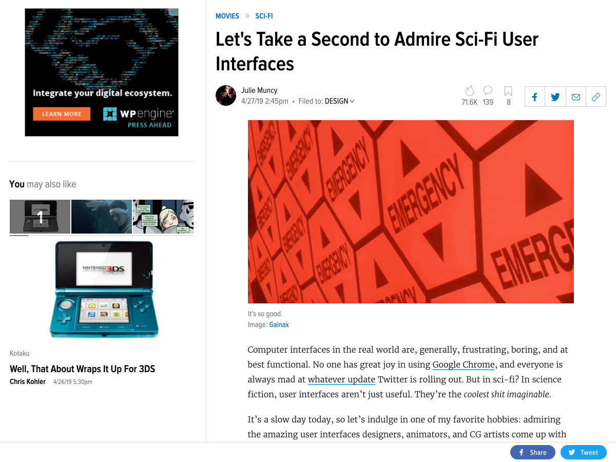 Popular design news of the week: April 29, 2019 - May 5, 2019 scifi
