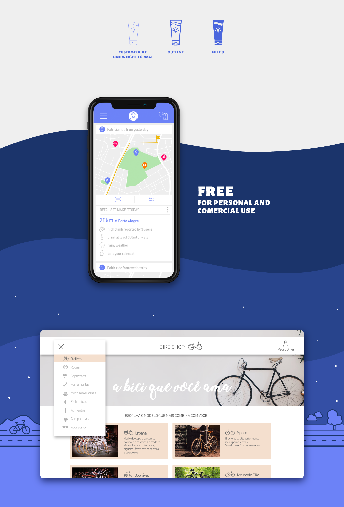 Free Download: Bike Icons bike3
