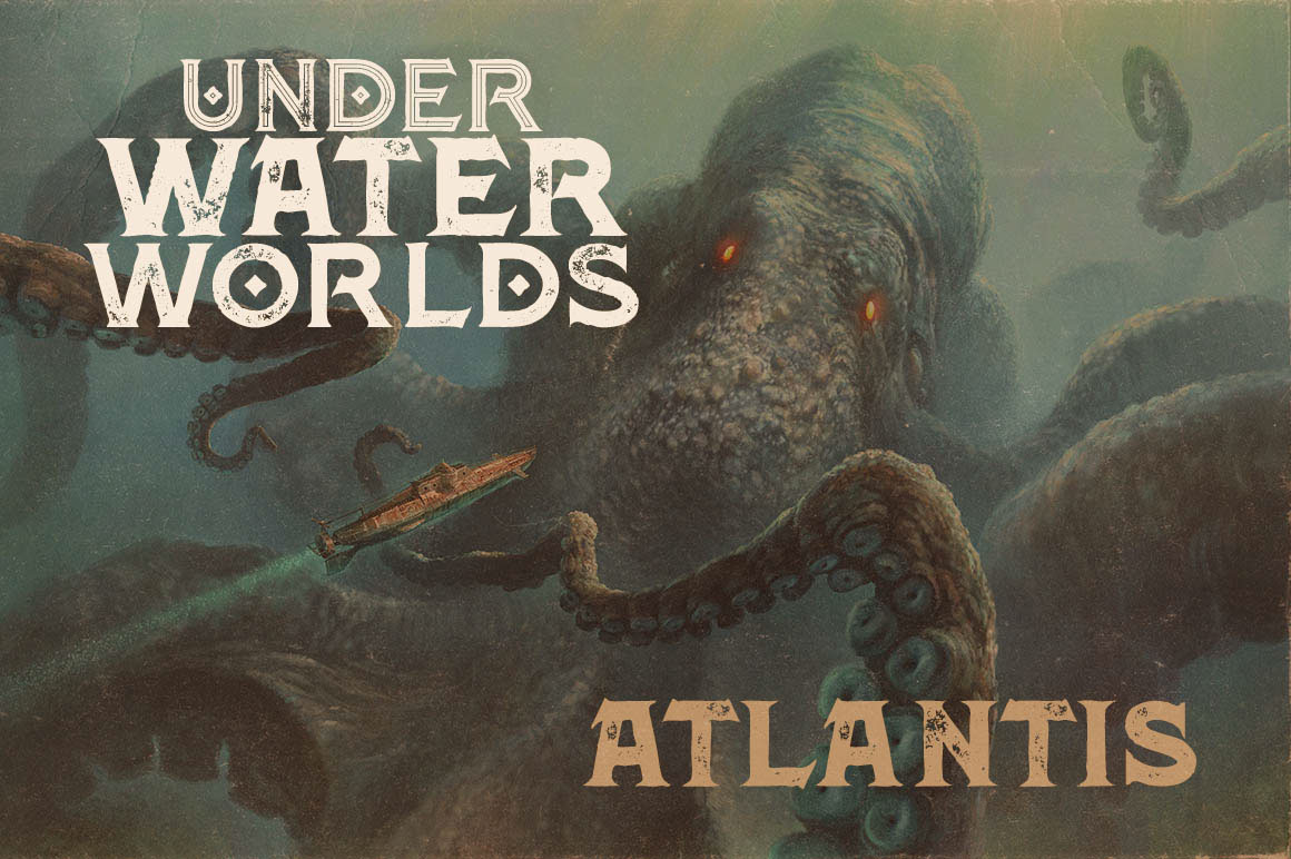 Free Download: Atlantis Inline Grunge Font a2