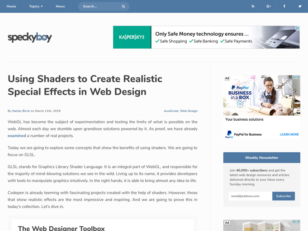 Popular design news of the week: March 11, 2019 - March 17, 2019 shaders