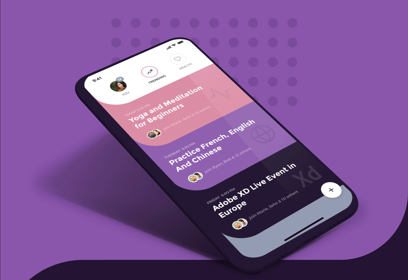 Free Download: Social Meet Up UI Kit for Adobe XD 252f7772907227.5c03fd215788f