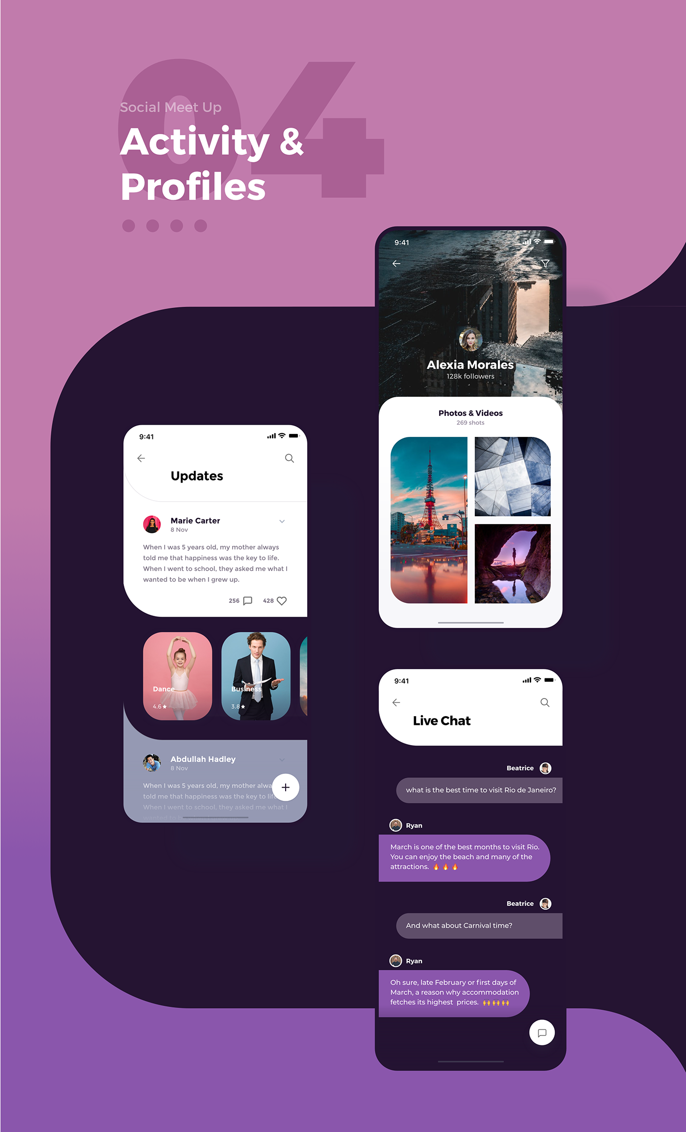 Free Download: Social Meet Up UI Kit for Adobe XD 9a874672907227.5c1c38502e9f8
