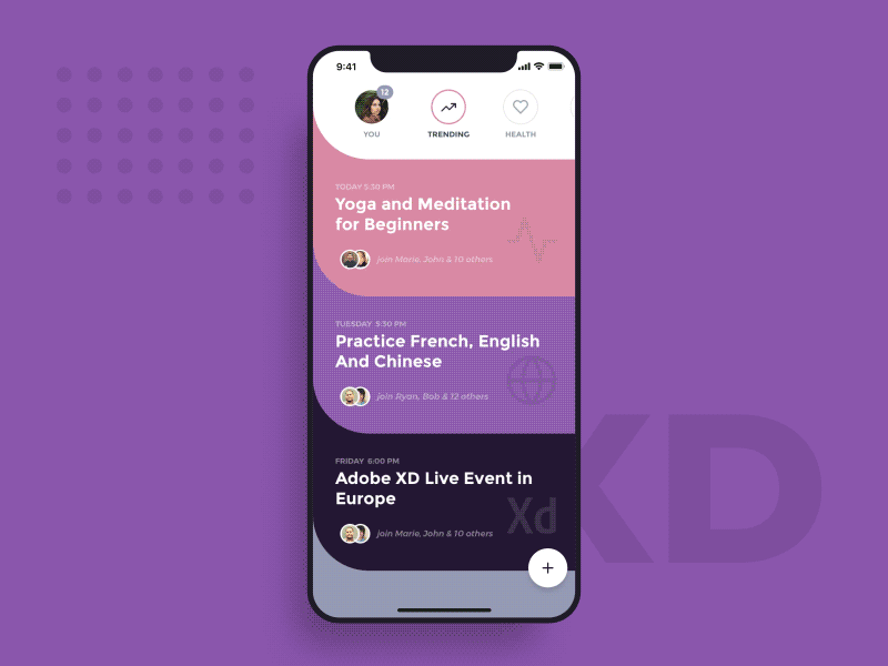 Free Download: Social Meet Up UI Kit for Adobe XD last