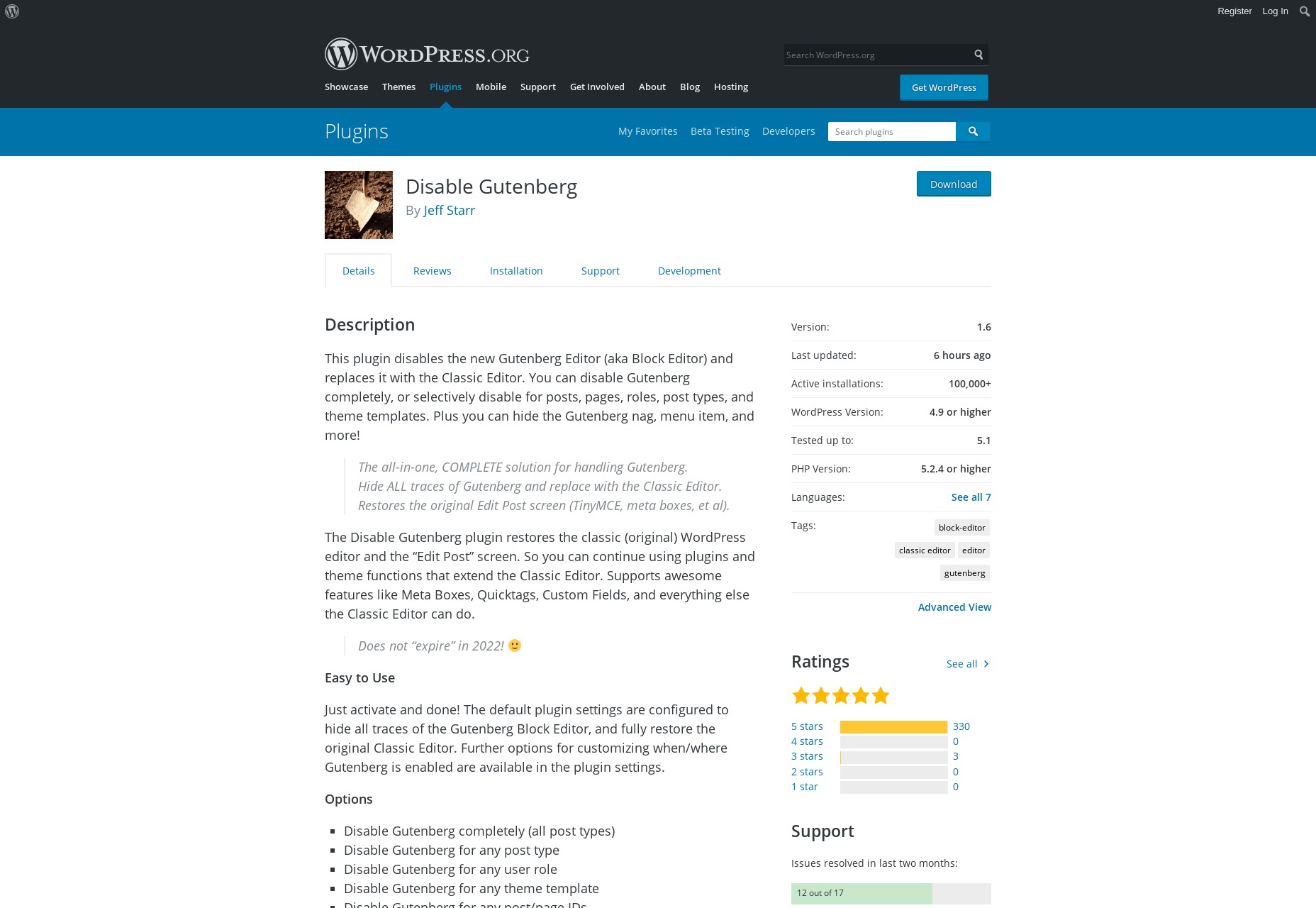 17 Plugins, Tutorials, and Resources for Gutenberg 04-disable