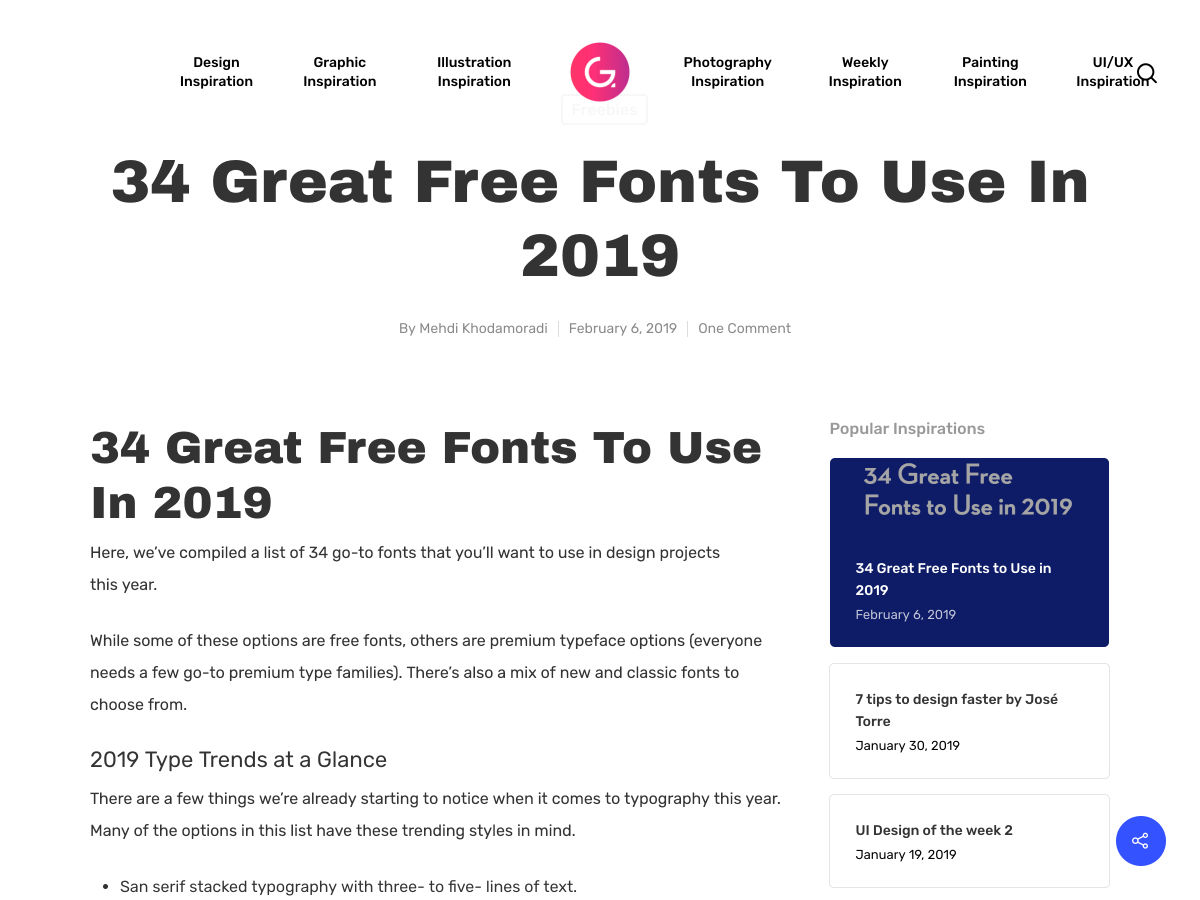 Popular design news of the week: February 11, 2019 - February 17, 2019 freefonts 2