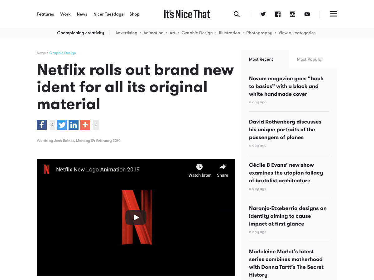 Popular design news of the week: February 4, 2019 - February 10, 2019 netflix 4