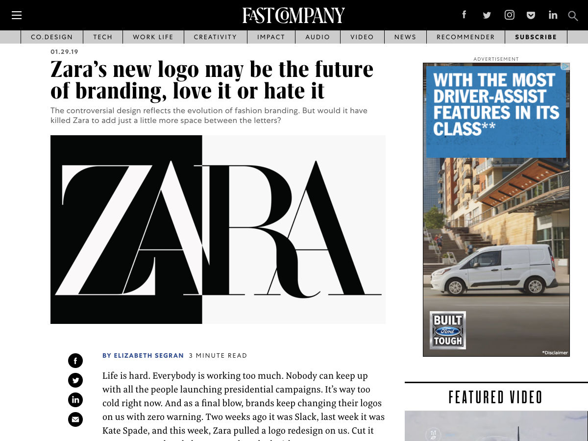 Popular design news of the week: January 28, 2019 - February 3, 2019 zara