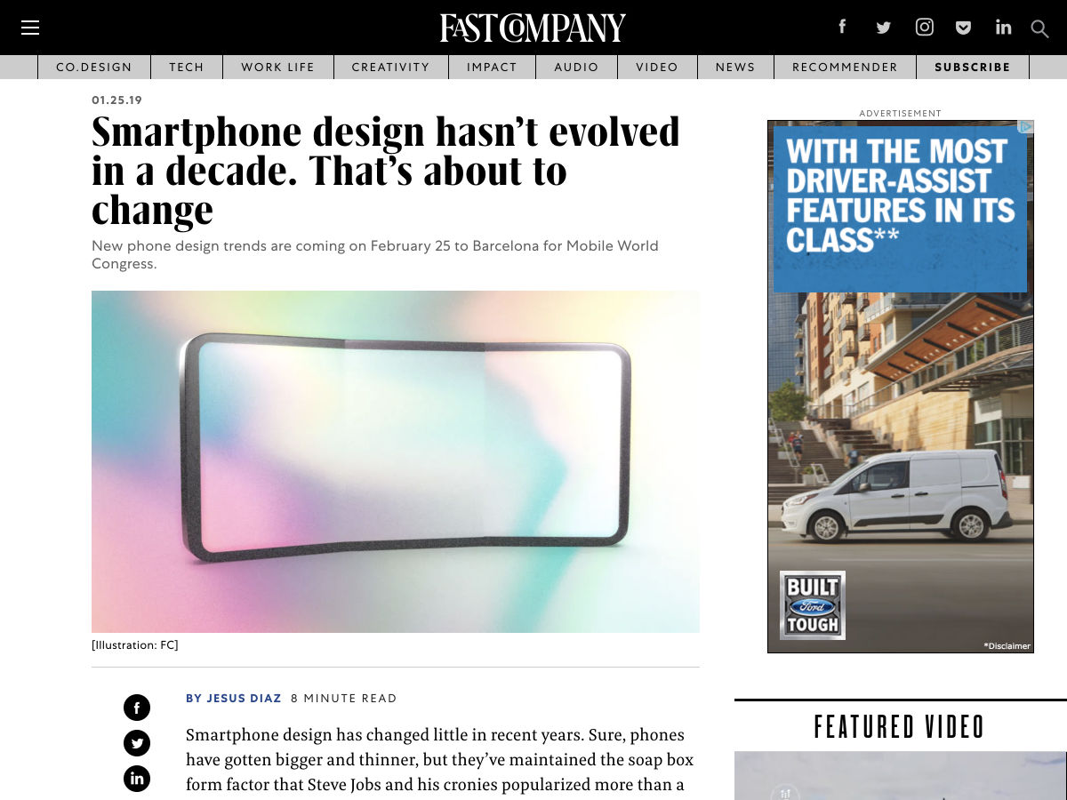 Popular design news of the week: January 28, 2019 - February 3, 2019 smartphone
