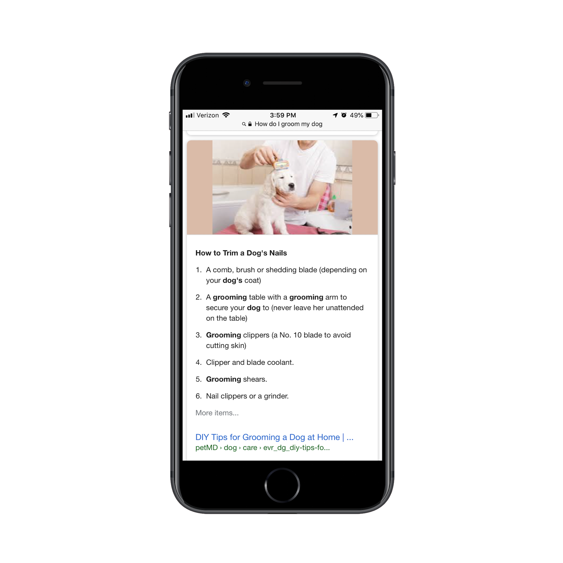 Designing Mobile Websites for Voice Search Search for Grooming Tip 2
