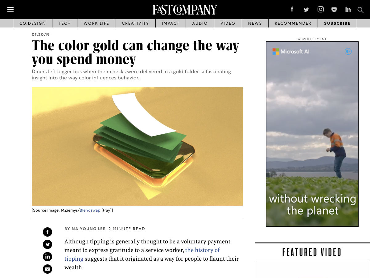 Popular design news of the week: January 21, 2019 - January 27, 2019 gold