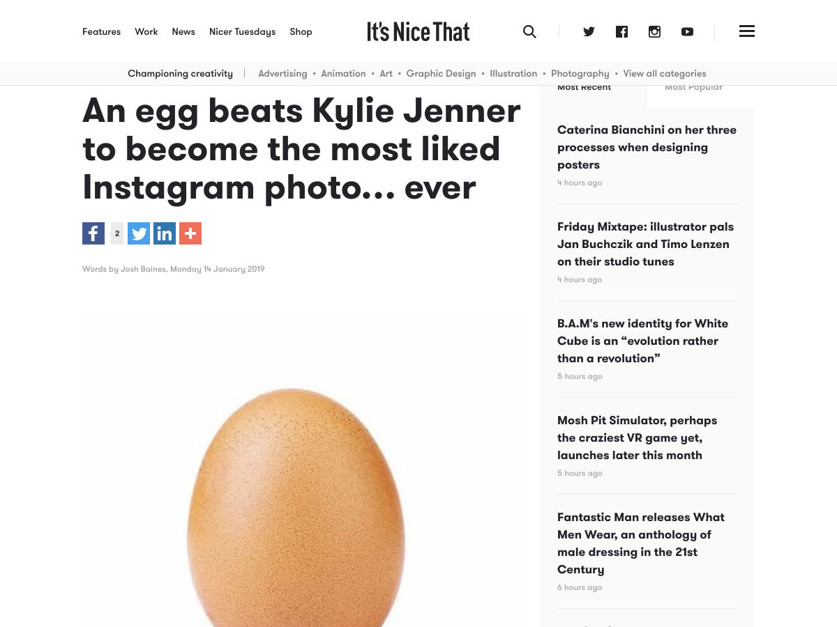 Popular design news of the week: January 14, 2019 - January 20, 2019 egg